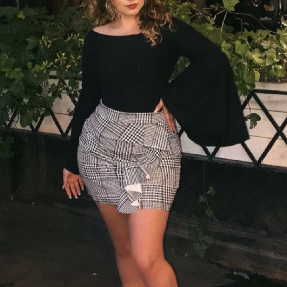 Black and white skirt